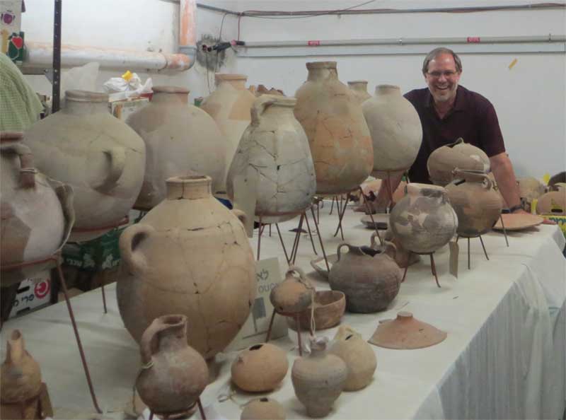 Pastor Kevin with local pottery